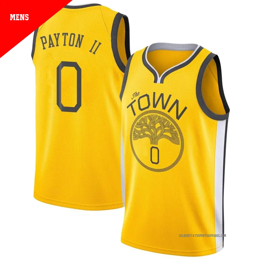 ＃0 Men's Gary Payton II Golden State Warriors 2018/19 Swingman Yellow JerseyEarned Edition