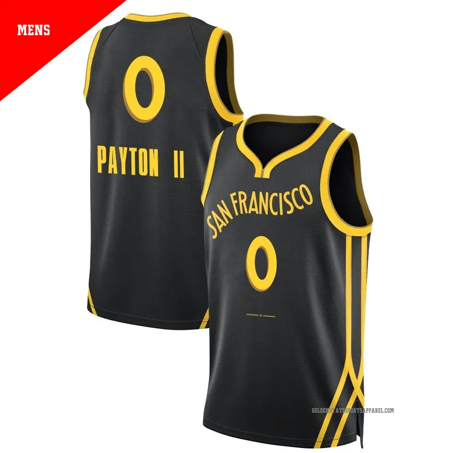 ＃0 Men's Gary Payton II Golden State Warriors 2023/24 Swingman Black City Edition Jersey