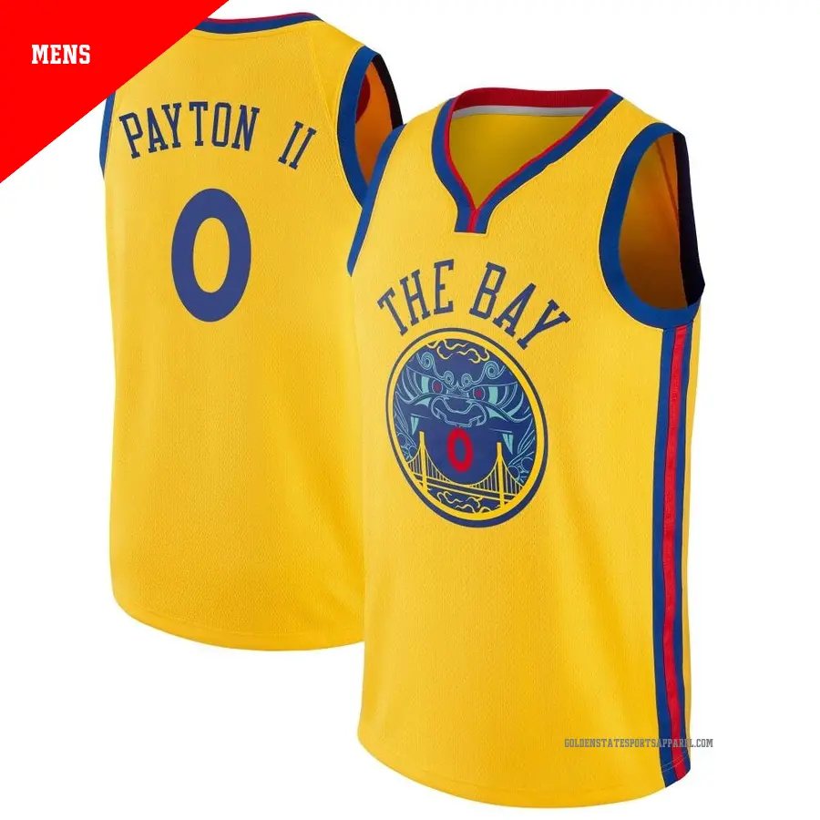 ＃0 Men's Gary Payton II Golden State Warriors Gold Swingman JerseyCity Edition