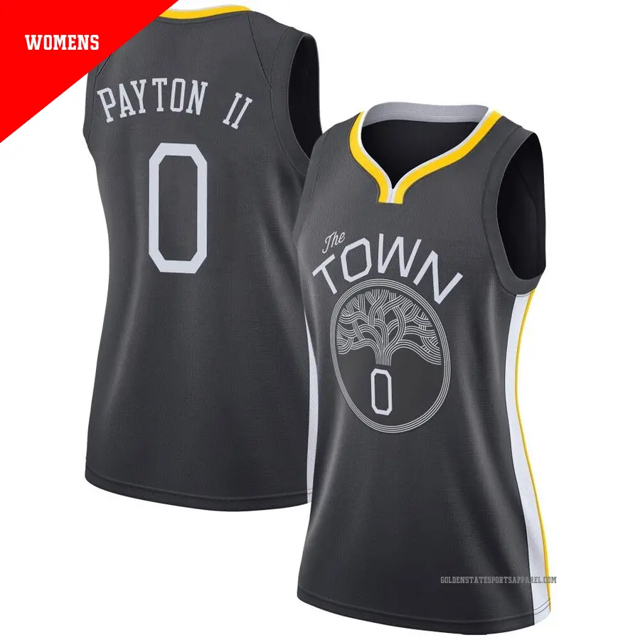 ＃0 Women's Gary Payton II Golden State Warriors Black Swingman JerseyStatement Edition1