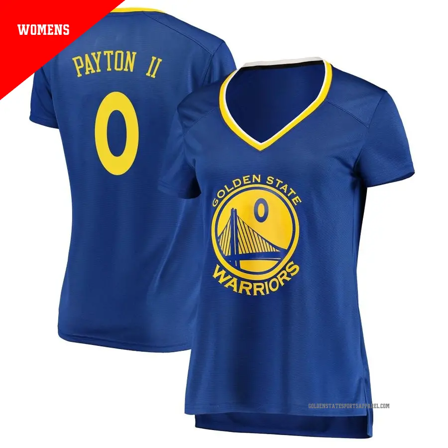 ＃0 Women's Gary Payton II Golden State Warriors Royal Fast Break JerseyIcon Edition