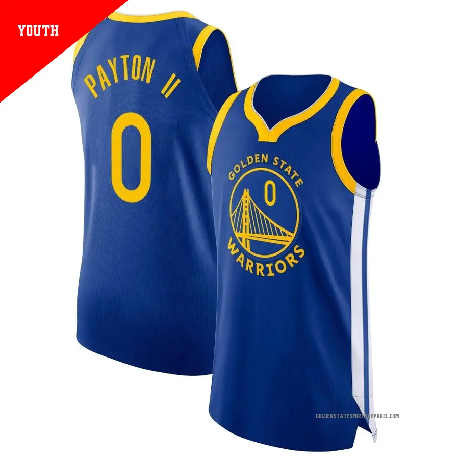 ＃0 Youth Gary Payton II Golden State Warriors 2020/21 Authentic Blue JerseyIcon Edition