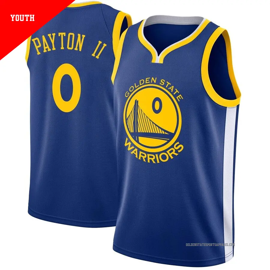 ＃0 Youth Gary Payton II Golden State Warriors Blue Swingman JerseyIcon Edition