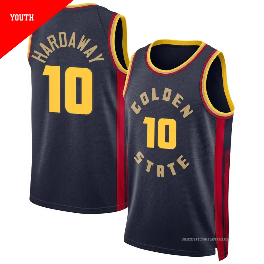 ＃10 Youth Tim Hardaway Golden State Warriors 2024/25 Swingman Navy City Edition Jersey