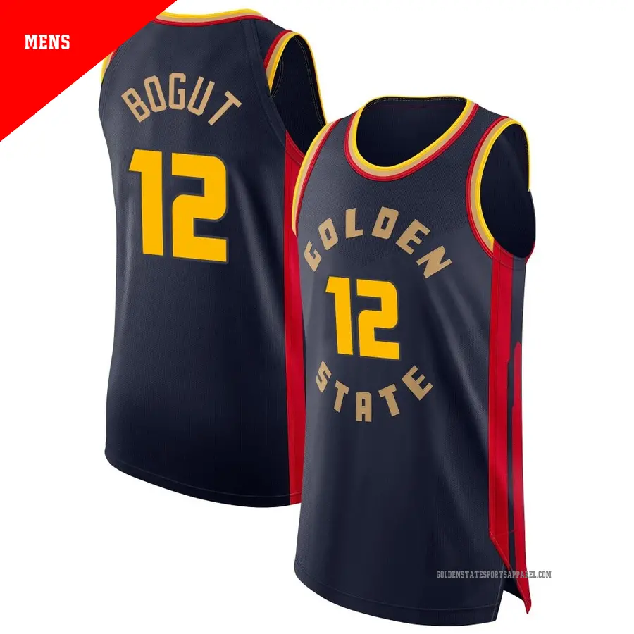 ＃12 Men's Andrew Bogut Golden State Warriors 2024/25 Authentic Navy City Edition Jersey