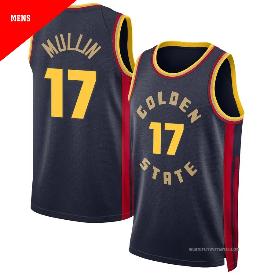 ＃17 Men's Chris Mullin Golden State Warriors 2024/25 Swingman Navy City Edition Jersey