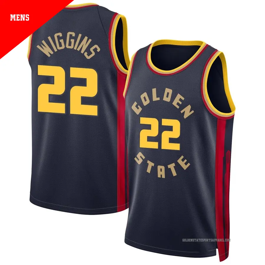 ＃22 Men's Andrew Wiggins Golden State Warriors 2024/25 Swingman Navy City Edition Jersey