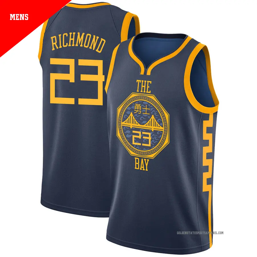 ＃23 Men's Mitch Richmond Golden State Warriors 2018/19 Swingman Navy JerseyCity Edition