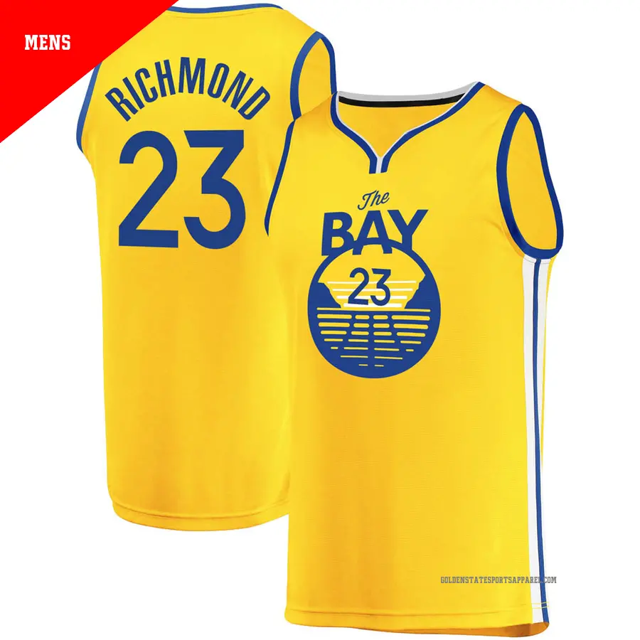 ＃23 Men's Mitch Richmond Golden State Warriors 2019/20 Fast Break Gold JerseyStatement Edition