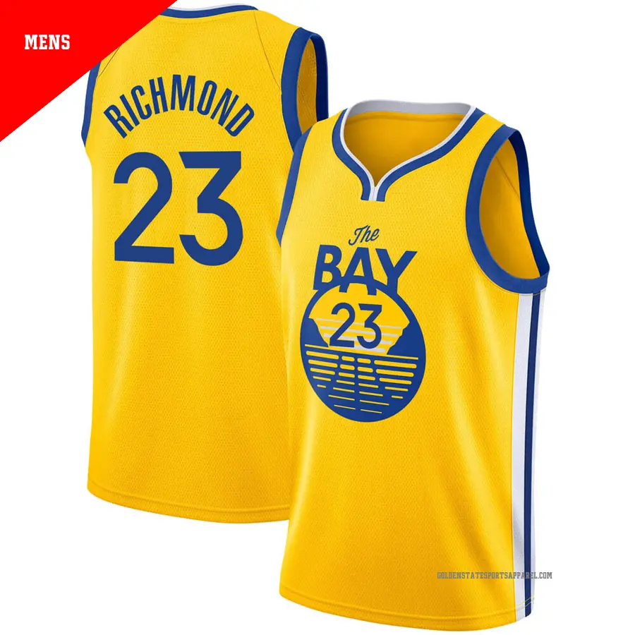 ＃23 Men's Mitch Richmond Golden State Warriors 2019/20 Swingman Yellow JerseyStatement Edition