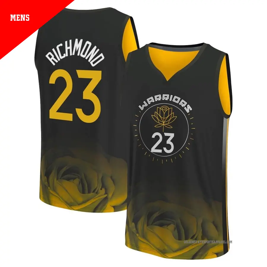 ＃23 Men's Mitch Richmond Golden State Warriors 2022/23 Fast Break Black City Edition Jersey