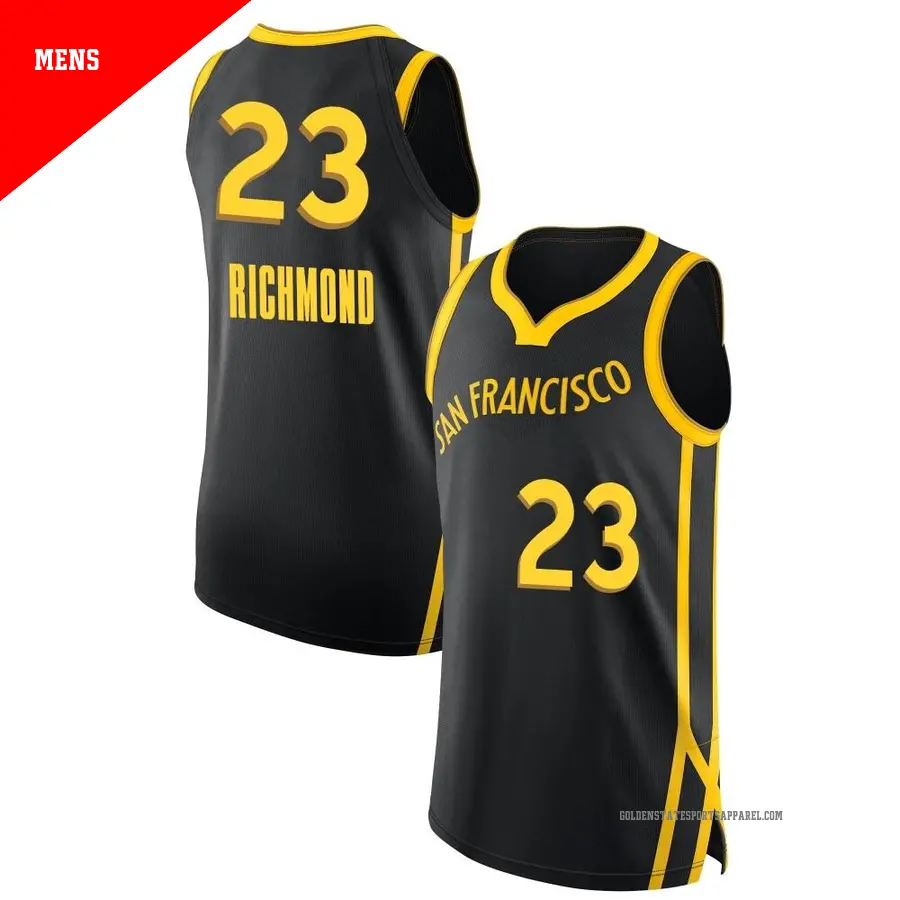 ＃23 Men's Mitch Richmond Golden State Warriors 2023/24 Authentic Black City Edition Jersey