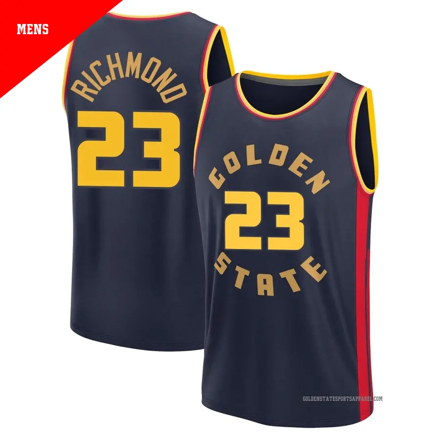 ＃23 Men's Mitch Richmond Golden State Warriors 2024/25 Fast Break Fanatics Navy City Edition Jersey