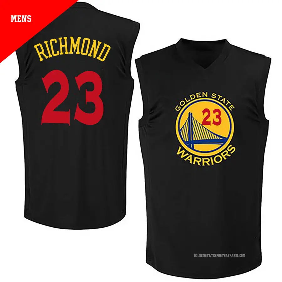 ＃23 Men's Mitch Richmond Golden State Warriors Black Swingman New Fashion Jersey