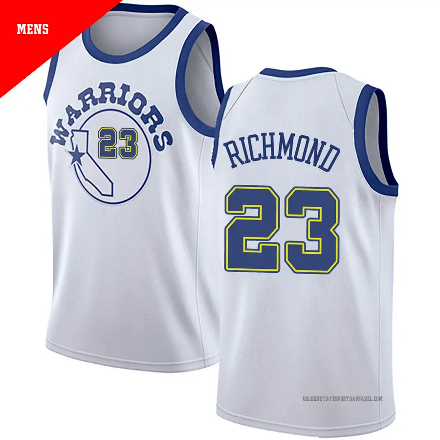 ＃23 Men's Mitch Richmond Golden State Warriors White Swingman Hardwood Classics Jersey