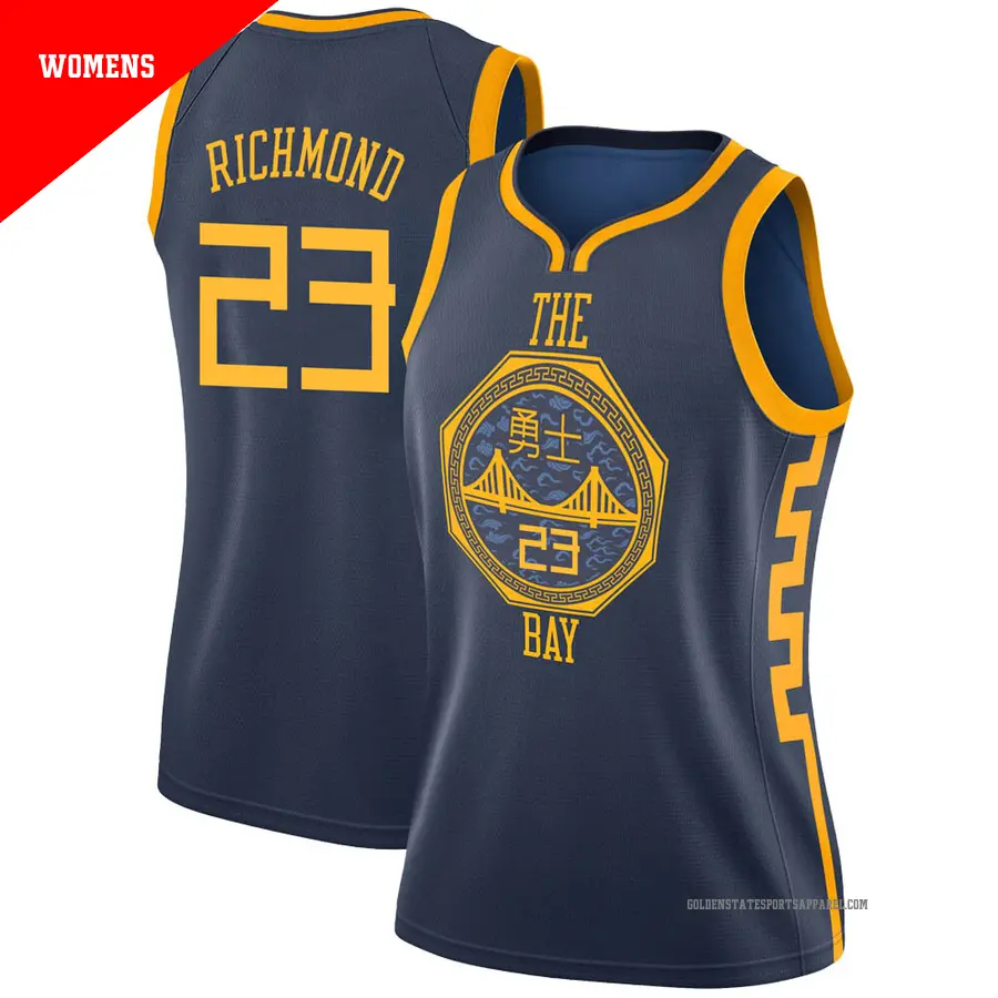 ＃23 Women's Mitch Richmond Golden State Warriors 2018/19 Swingman Navy JerseyCity Edition