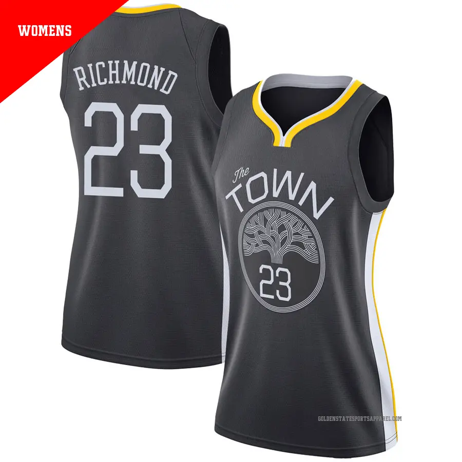 ＃23 Women's Mitch Richmond Golden State Warriors Black Swingman JerseyStatement Edition1