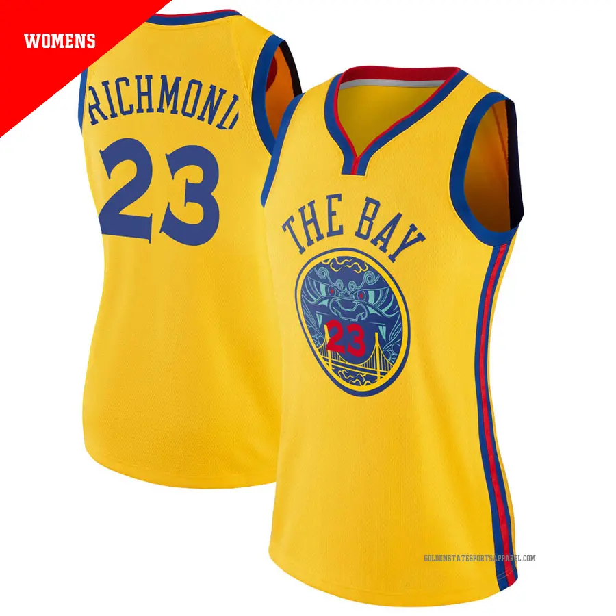 ＃23 Women's Mitch Richmond Golden State Warriors Gold Swingman JerseyCity Edition