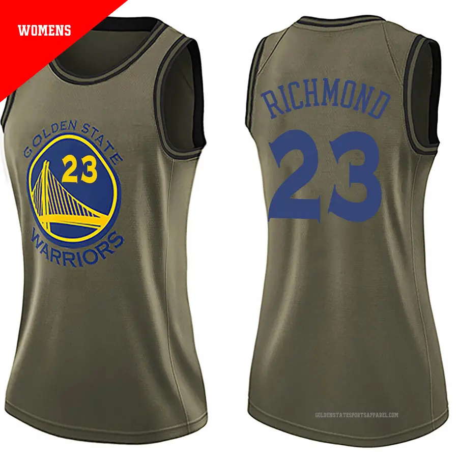 ＃23 Women's Mitch Richmond Golden State Warriors Green Swingman Salute to Service Jersey