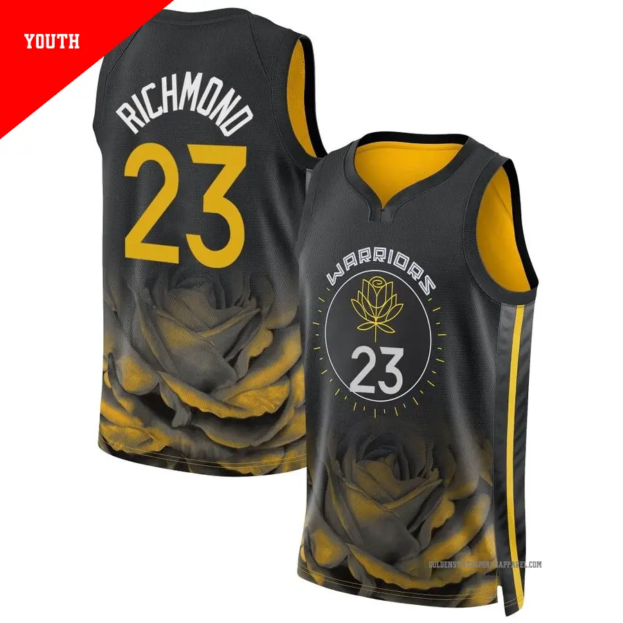 ＃23 Youth Mitch Richmond Golden State Warriors 2022/23 Swingman Black City Edition Jersey