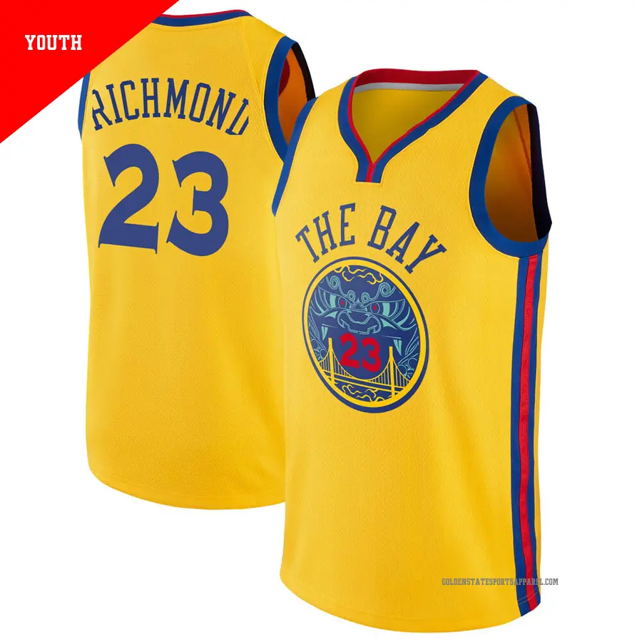 ＃23 Youth Mitch Richmond Golden State Warriors Gold Swingman JerseyCity Edition