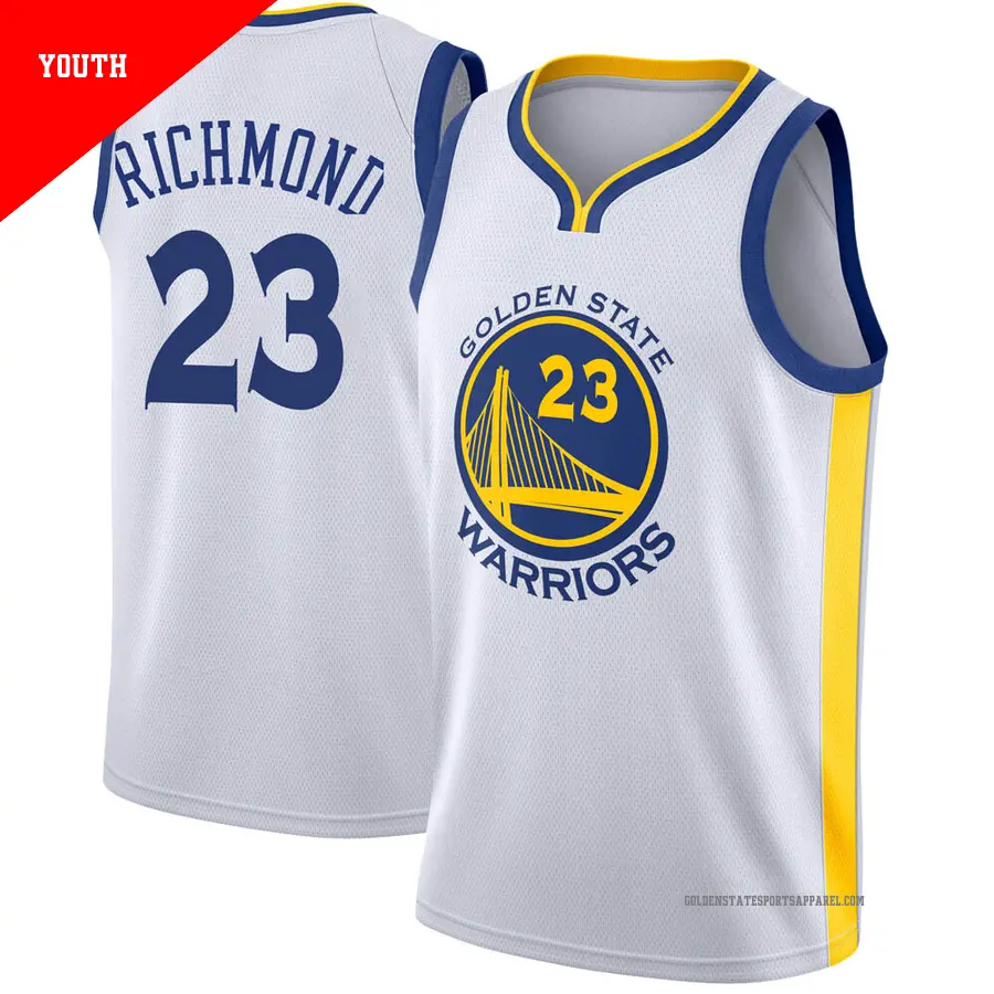 ＃23 Youth Mitch Richmond Golden State Warriors White Swingman JerseyAssociation Edition