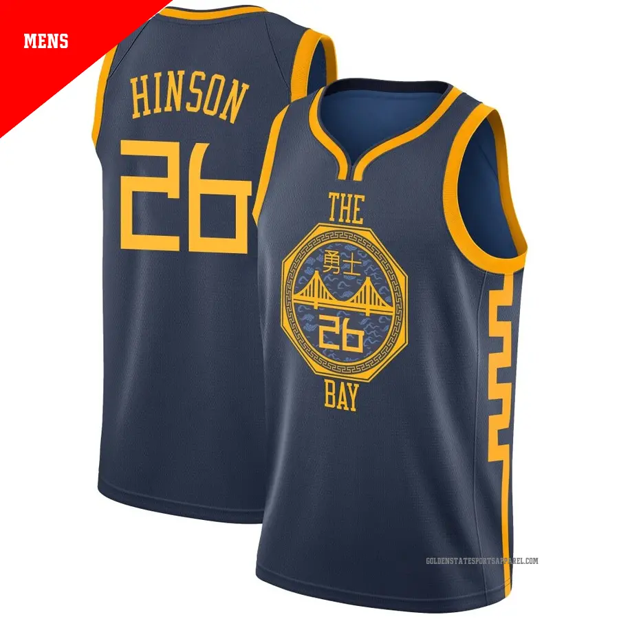 ＃26 Men's Blake Hinson Golden State Warriors 2018/19 Swingman Navy JerseyCity Edition