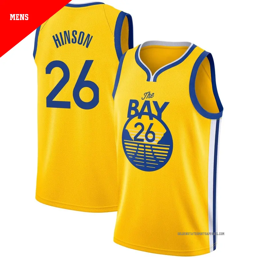 ＃26 Men's Blake Hinson Golden State Warriors 2019/20 Swingman Yellow JerseyStatement Edition