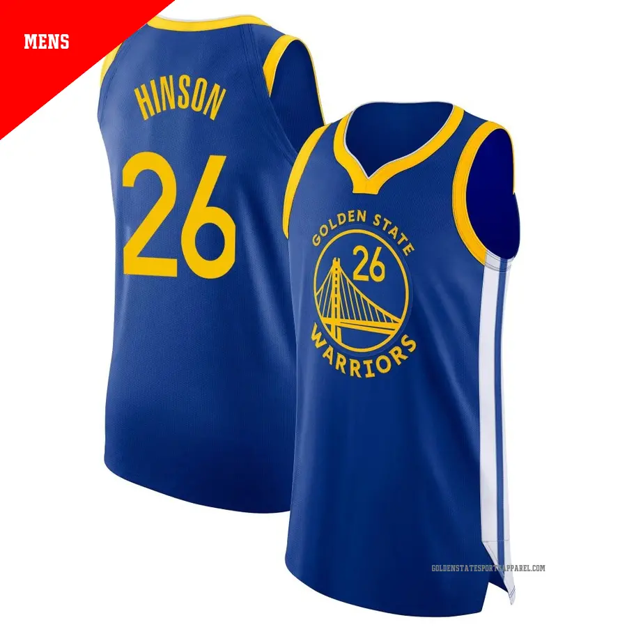 ＃26 Men's Blake Hinson Golden State Warriors 2020/21 Authentic Blue JerseyIcon Edition