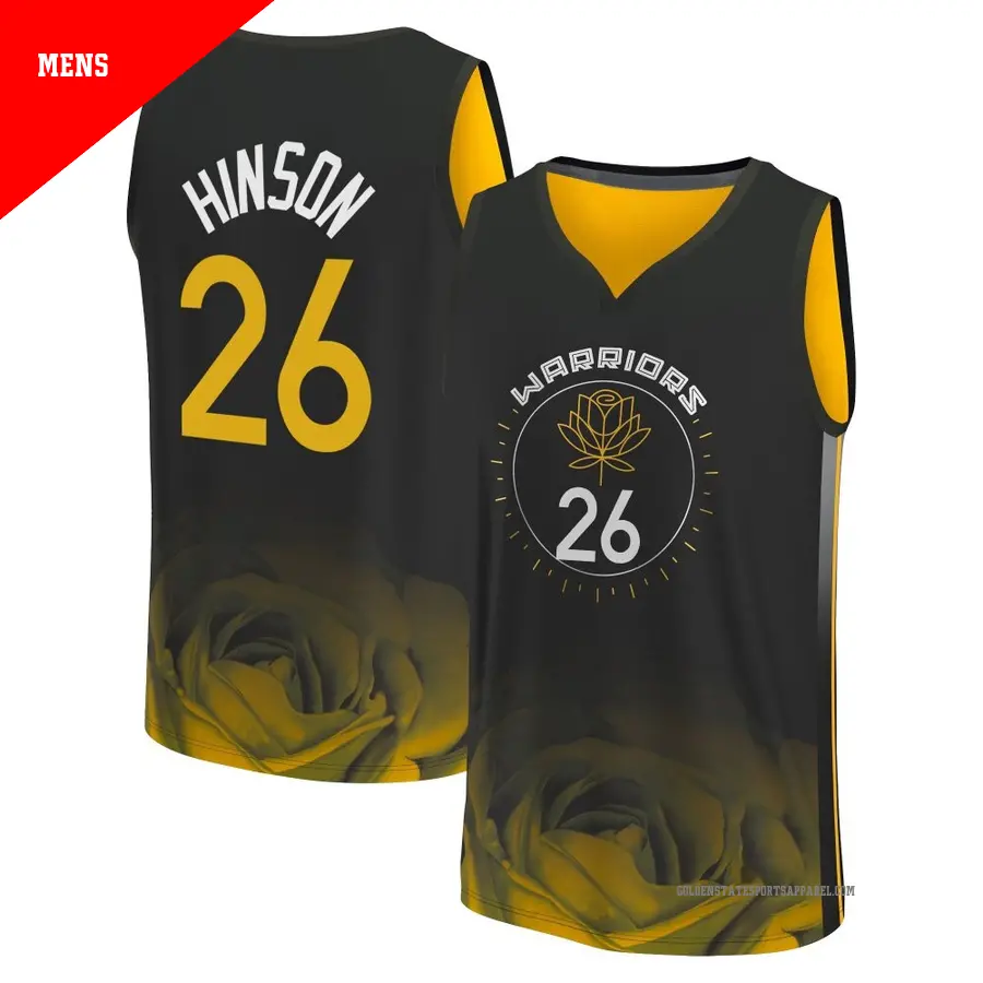 ＃26 Men's Blake Hinson Golden State Warriors 2022/23 Fast Break Black City Edition Jersey