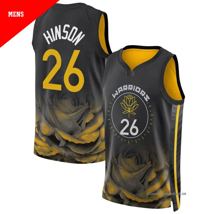 ＃26 Men's Blake Hinson Golden State Warriors 2022/23 Swingman Black City Edition Jersey