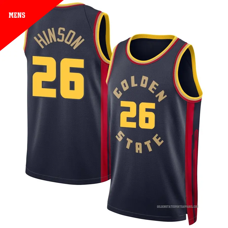 ＃26 Men's Blake Hinson Golden State Warriors 2024/25 Swingman Navy City Edition Jersey