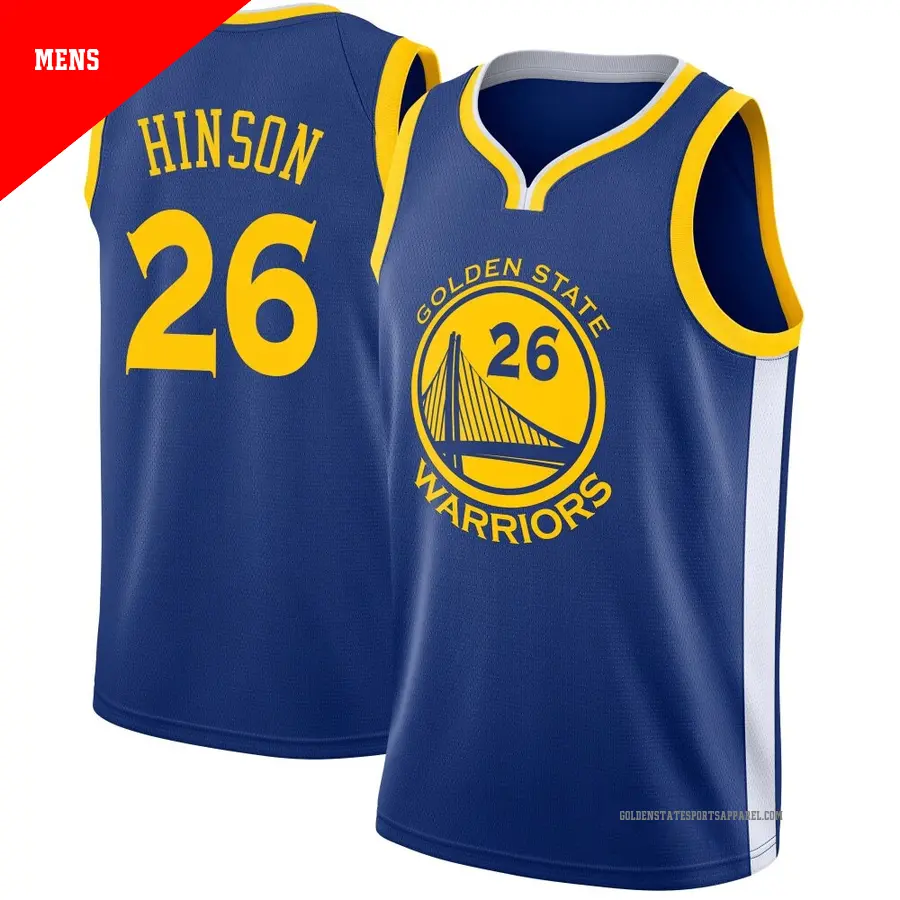 ＃26 Men's Blake Hinson Golden State Warriors Blue Swingman JerseyIcon Edition