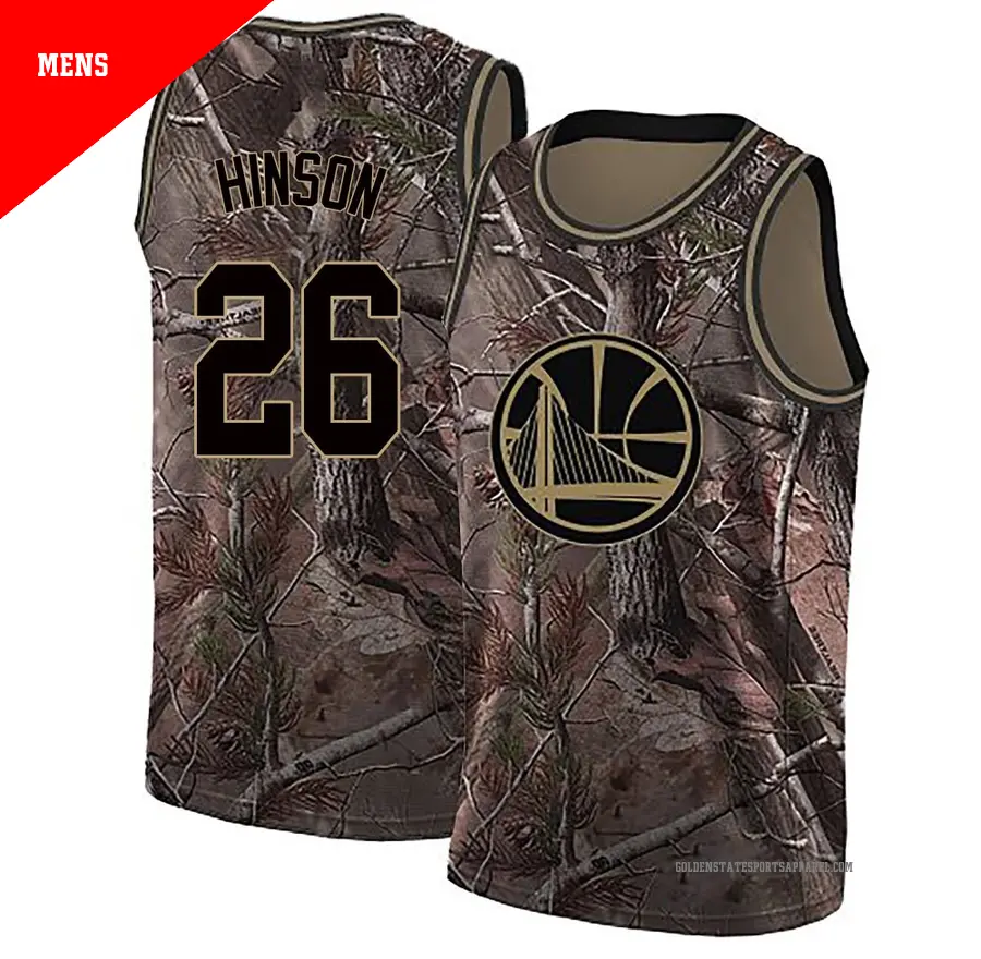 ＃26 Men's Blake Hinson Golden State Warriors Camo Swingman Realtree Collection Jersey