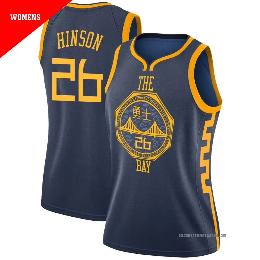 ＃26 Women's Blake Hinson Golden State Warriors 2018/19 Swingman Navy JerseyCity Edition