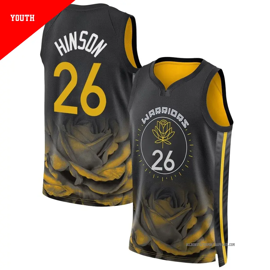 ＃26 Youth Blake Hinson Golden State Warriors 2022/23 Swingman Black City Edition Jersey