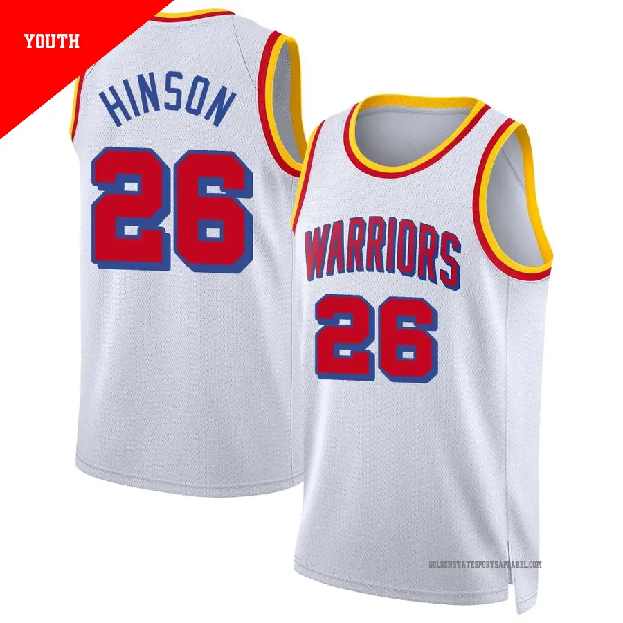 ＃26 Youth Blake Hinson Golden State Warriors 2024/25 Swingman White Classic Edition Jersey