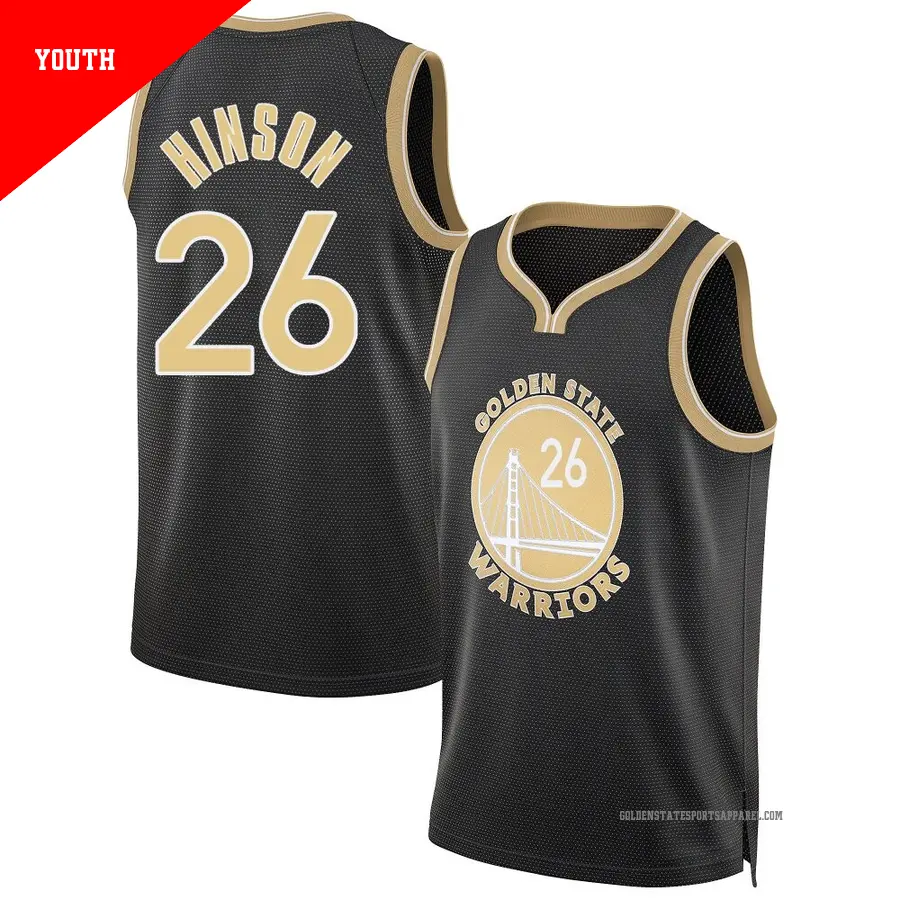 ＃26 Youth Blake Hinson Golden State Warriors Black Swingman Select Series Jersey