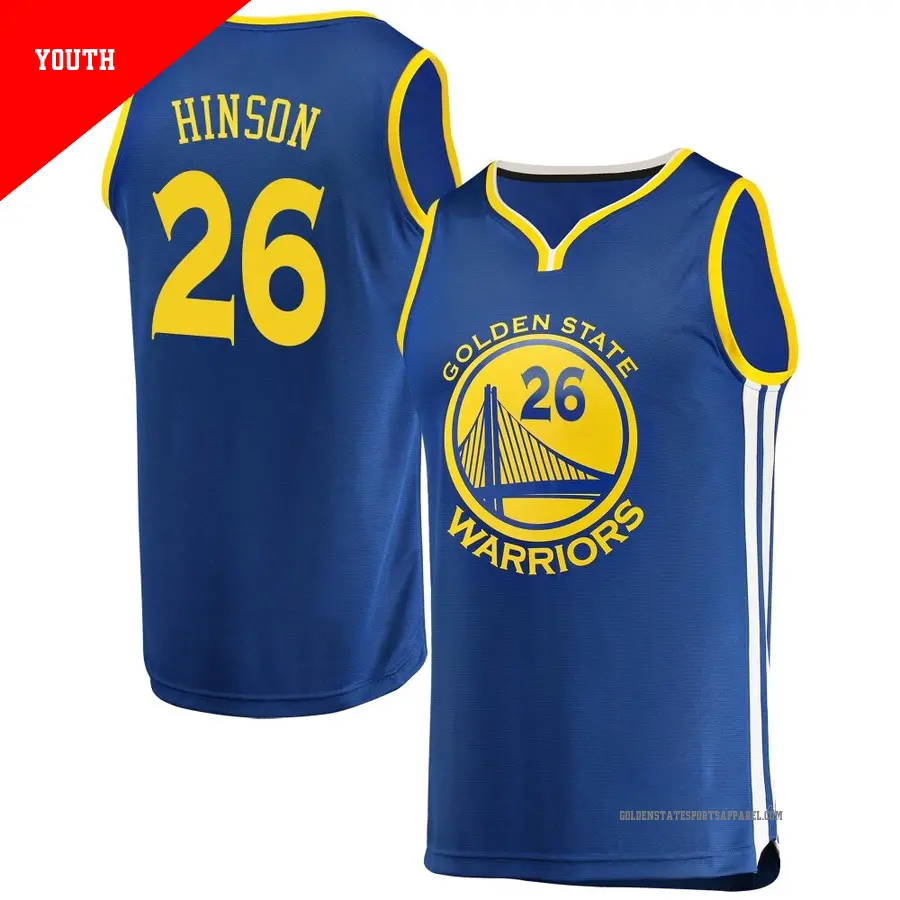 ＃26 Youth Blake Hinson Golden State Warriors Royal Fast Break JerseyIcon Edition