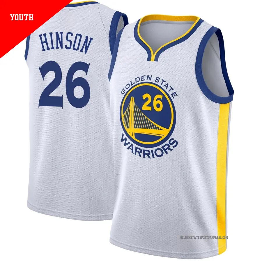 ＃26 Youth Blake Hinson Golden State Warriors White Swingman JerseyAssociation Edition