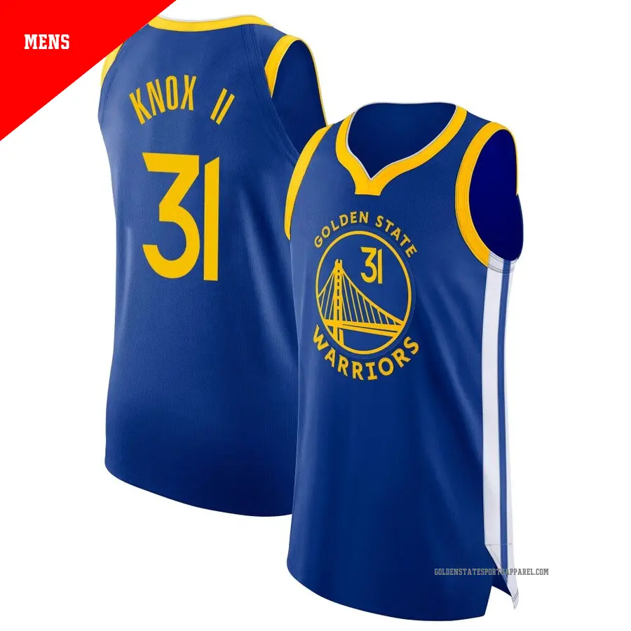 ＃31 Men's Kevin Knox II Golden State Warriors 2020/21 Authentic Blue JerseyIcon Edition