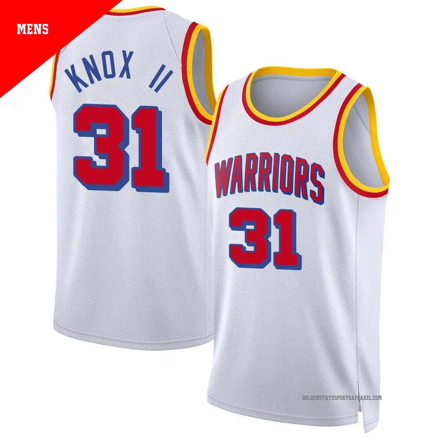 ＃31 Men's Kevin Knox II Golden State Warriors 2024/25 Swingman White Classic Edition Jersey