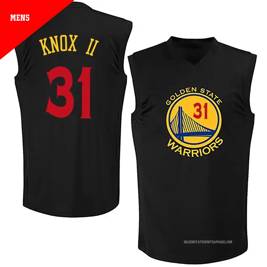 ＃31 Men's Kevin Knox II Golden State Warriors Black Swingman New Fashion Jersey