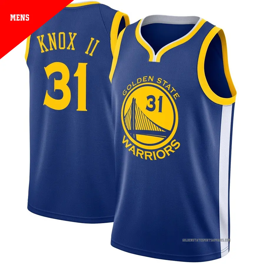 ＃31 Men's Kevin Knox II Golden State Warriors Blue Swingman JerseyIcon Edition