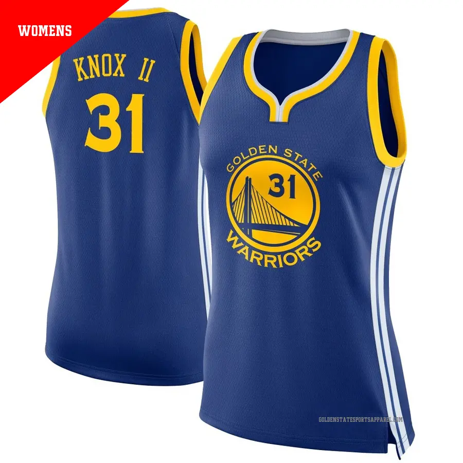 ＃31 Women's Kevin Knox II Golden State Warriors Blue Swingman JerseyIcon Edition