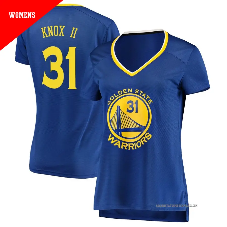 ＃31 Women's Kevin Knox II Golden State Warriors Royal Fast Break JerseyIcon Edition