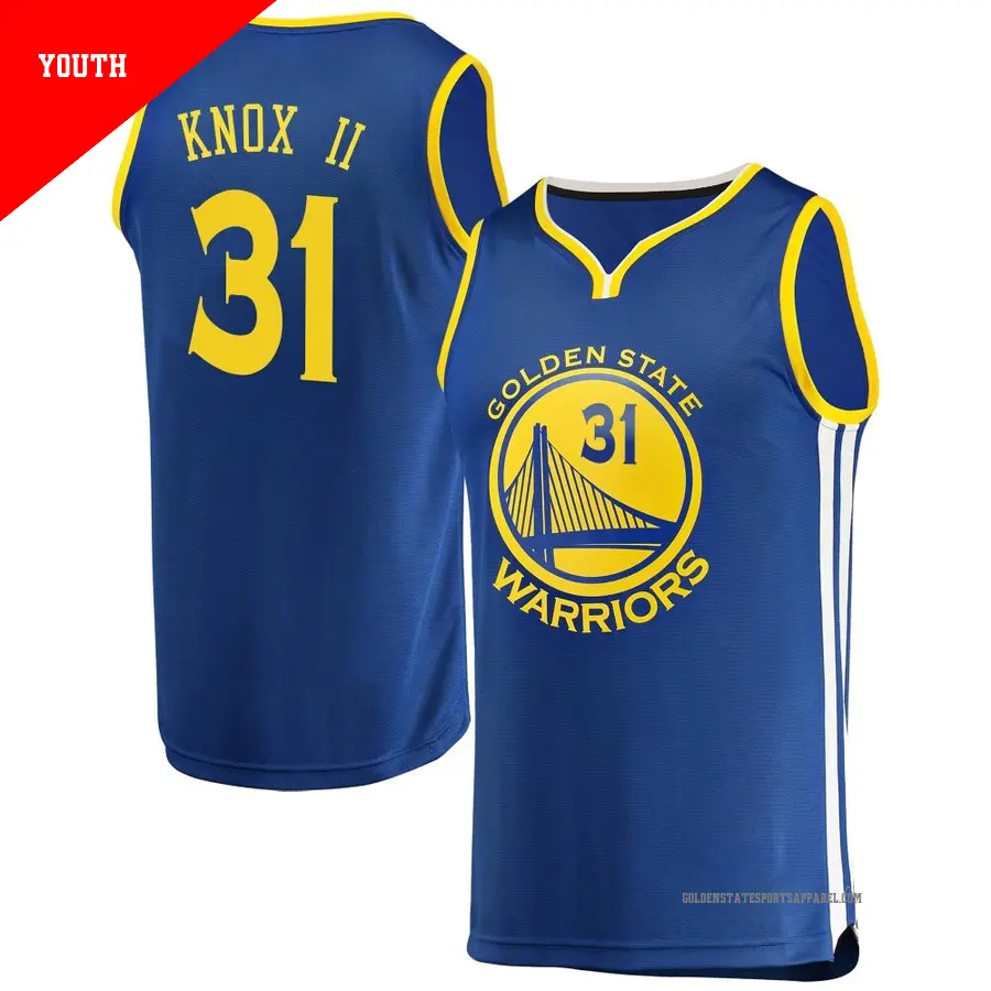 ＃31 Youth Kevin Knox II Golden State Warriors Royal Fast Break JerseyIcon Edition