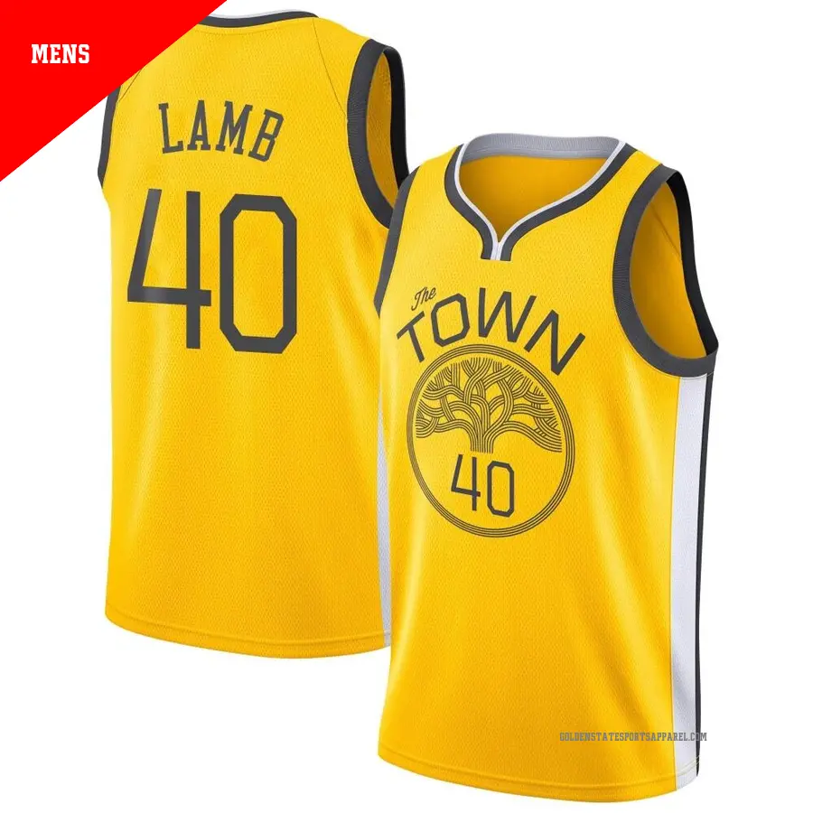 ＃40 Men's Anthony Lamb Golden State Warriors 2018/19 Swingman Yellow JerseyEarned Edition