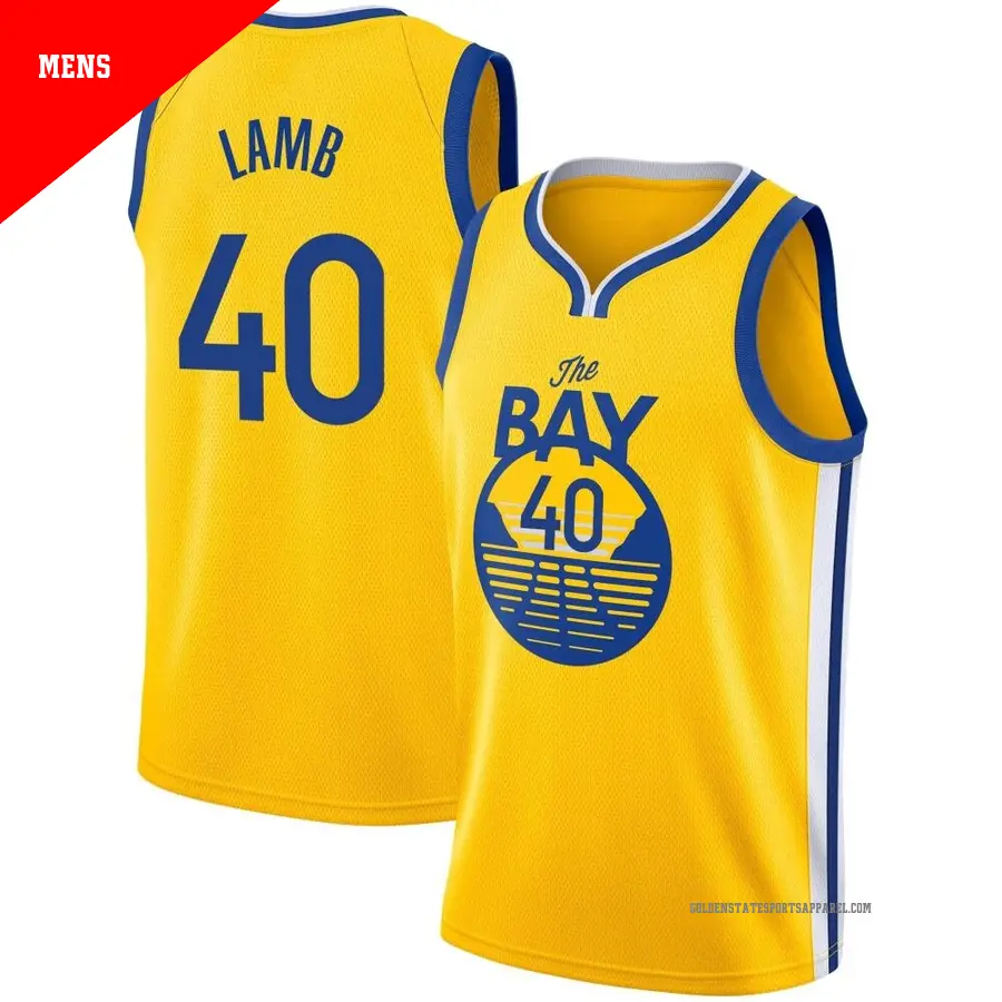 ＃40 Men's Anthony Lamb Golden State Warriors 2019/20 Swingman Yellow JerseyStatement Edition