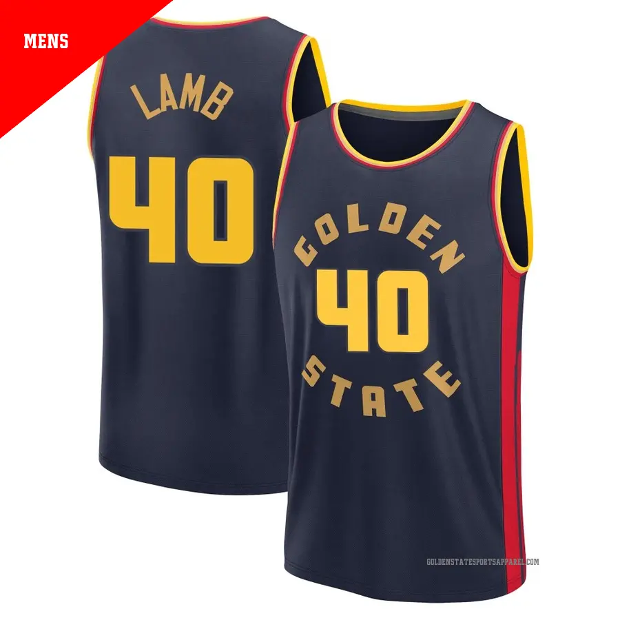 ＃40 Men's Anthony Lamb Golden State Warriors 2024/25 Fast Break Fanatics Navy City Edition Jersey